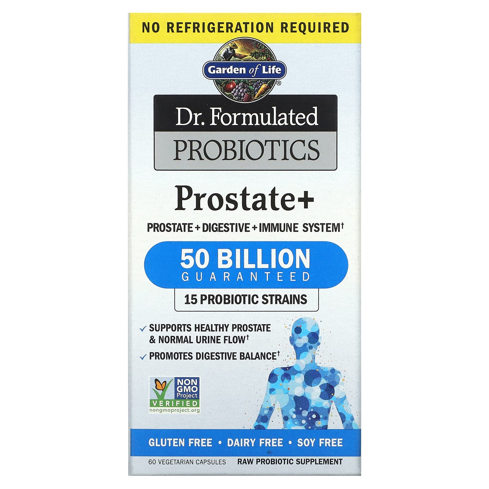 Garden of Life, Dr. Formulated Probiotics Prostate+ 50 Billion, 60 Vegetarian Capsules UPC 658010120050 | HiLife Vitamins